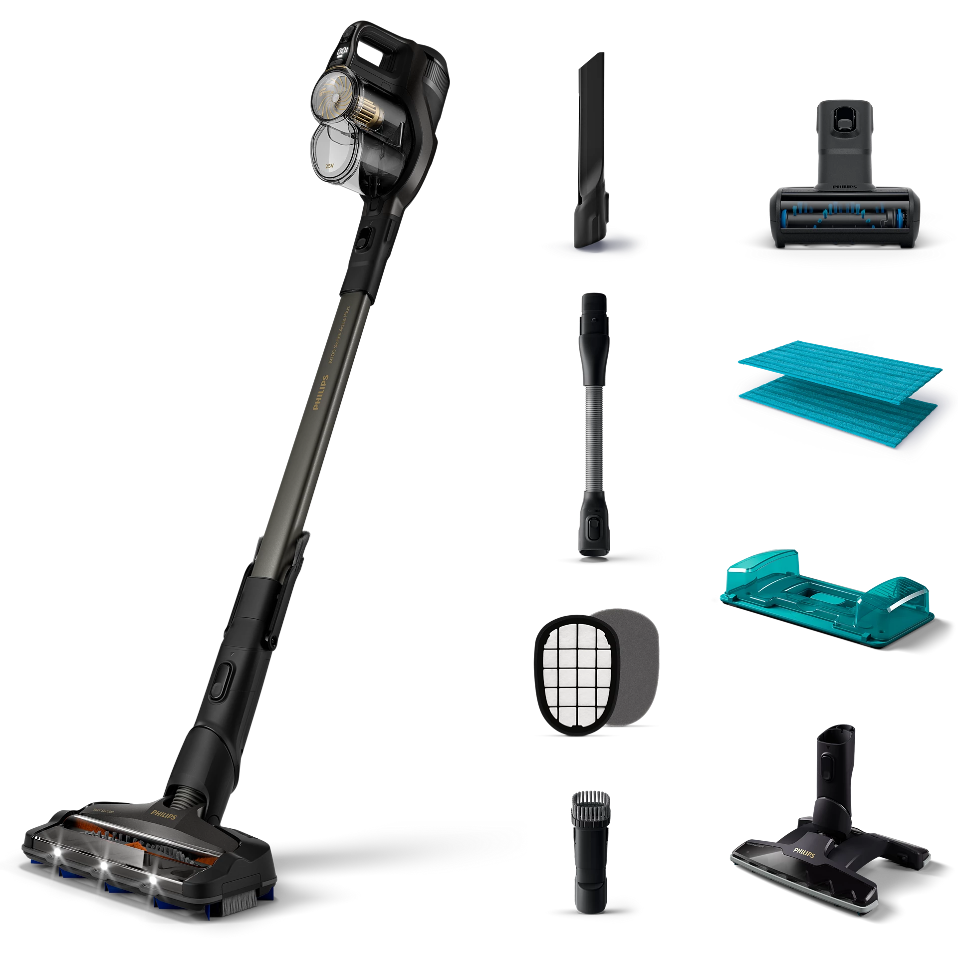 1 Philips XC8053/01 Aqua Plus 8000 Serisi Şarjlı Süpürge - Görsel 1