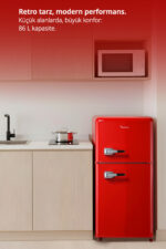 Kiwi KRF-2586 86 Lt Mini Buzdolabı – 30 Litre Buzluk Enerji Tasarruflu & Düşük Gürültü - Görsel 2