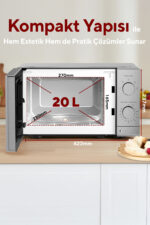 KUMTEL HM-16 Mikrodalga Fırın - Silver - Görsel 2