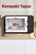 KUMTEL HM-15 Mikrodalga Fırın - Siyah - Görsel 2