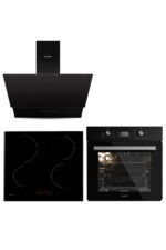 KUMTEL Siyah Indüksiyon Ocaklı Ankastre Set