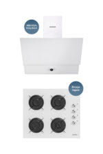 KUMTEL Beyaz 2'li Ankastre Cam Set (Ocak-Davlumbaz)