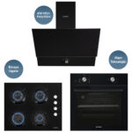 KUMTEL HOME SİYAH CAM ANKASTRE SET