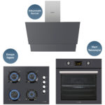 KUMTEL Antrasit ( Gri ) Cam Digital / Dokunmatik Ankastre Set - 8 Prog