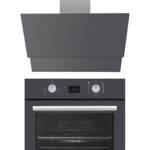 KUMTEL Digital Plus 15 Programlı 2'li Antrasit(Gri) Ankastre Set (Fırın-Davlumbaz)