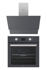 KUMTEL Digital Plus 15 Programlı 2'li Antrasit(Gri) Ankastre Set (Fırın-Davlumbaz)