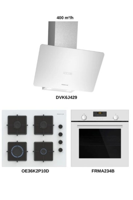 Profilo Beyaz Cam Ankastre Set (FRMA234B - DVK6J429 - OE36K2P10D)