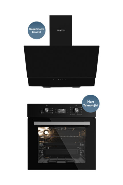 KUMTEL Siyah 2'li Set Ankastre