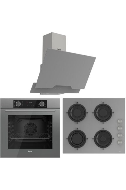 Ferre Fryart Serisi Hava Fritözü Özellikli Ankastre Set - Gri