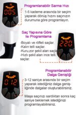 Hairens HRS-430 Otomatik Saç Maşası 32 mm Kalın Su Dalgası - Beyaz - Görsel 3
