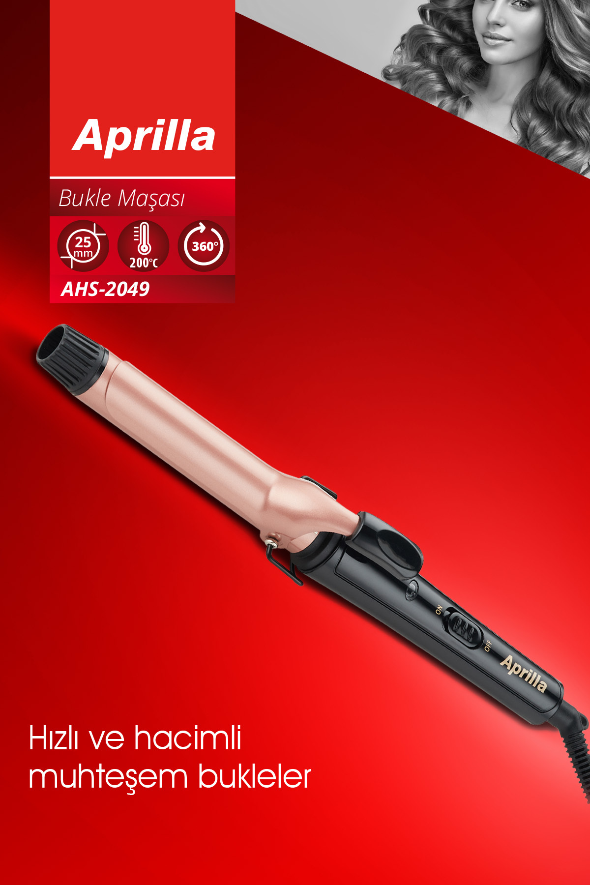1_org_zoom-1250.jpg Aprilla AHS-2049 Profosyonel Seramik Plaka 25 Mm Saç Şekillendirici Maşa - Görsel 1