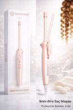 DEMPOWER Profesyonel Saç Maşası - Seramik Kaplama, 130°C Isınma, Sıkı Bukleler ve Doğal Kıvırcık Saçlar İçin