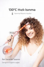 DEMPOWER Profesyonel Saç Maşası - Seramik Kaplama, 130°C Isınma, Sıkı Bukleler ve Doğal Kıvırcık Saçlar İçin - Görsel 2