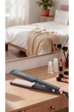 Aprilla Ahs-2033 Siyah Geniş Seramik Kaplamalı Güçlü Saç Düzleştirici (40mm*120mm ) - Görsel 2