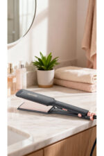 Aprilla Ahs-2033 Siyah Geniş Seramik Kaplamalı Güçlü Saç Düzleştirici (40mm*120mm ) - Görsel 3