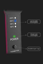 DEMPOWER Dp-08 Seramik Kaplı Pembe Detay Saç Düzleştirici - Görsel 2