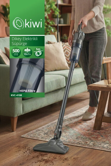 Kiwi Dikey Elektrikli Süpürge Gri Kvc-4108