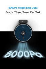 Şımart katya P Akıllı Robot Süpürge Kıl Kesici Bıçaklı Ana Fırça 8000Pa Emiş Gücü - Görsel 3