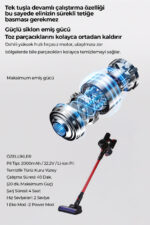 ROBO HIKİNG Serisi Şarjlı Dikey Süpürge Siyah - Görsel 3