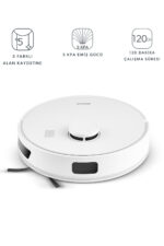 HOMEND Alex Laser 1291h Moplu Ve Haritalamalı Akıllı 5 Kpa Robot Süpürge Beyaz - Görsel 2