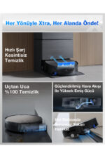 Ecovacs Deebot X11 Pro Omni Robot Süpürge ve Paspas PowerBoost Süper Şarj, 19.500PA Blast Emiş Gücü, - Görsel 2