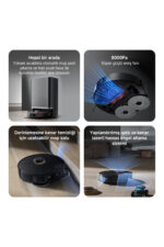Xiaomi Robot Vacuum X20 Max Akıllı Robot Süpürge ve Mop - 8000Pa Siyah(Xiaomi Türkiye Garantili) - Görsel 3