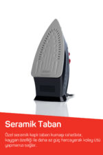 Arzum AR684 Olivya Buharlı Ütü 2400W, Seramik Tabanlı, Dikey Buhar, Şok Buhar, Damlama Önleme - Görsel 3