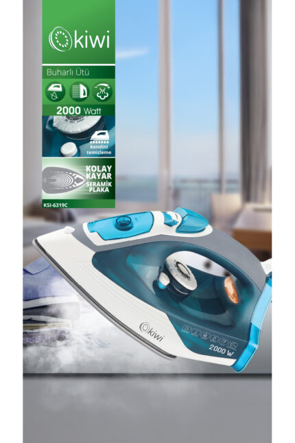 Kiwi KSI 6319C Seramik Tabanlı Ütü Buharlı 2000W