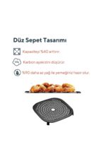 KUMTEL Lacivert Digital Fastfryer (YAĞSIZ FRİTÖZ AİRFRYER) - Görsel 3