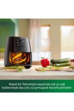 Philips 3000 Serisi L Airfryer, 0.8kg, 4.1L Kapasiteli Hazne, Siyah, HD9243/90 - Görsel 3