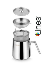 Lines Çok Amaçlı Paslanmaz Çelik Kızartma & Sebze Haşlama Potu – Süzgeç Aparatlı, 4 parça 2 Litre - Görsel 3