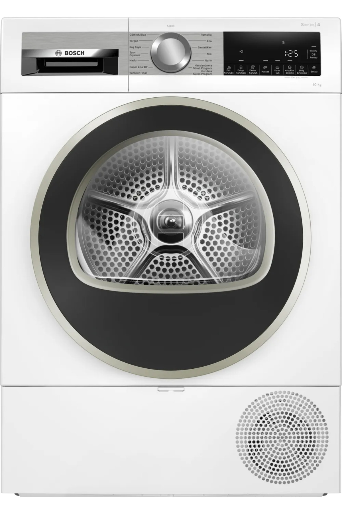 1_org_zoom-840.jpg Bosch WQG25201TR Serie 4 10 Kg Beyaz Kurutma Makinesi - Görsel 1