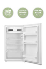 KUMTEL 93 L Beyaz Büro Tipi Mini Buzdolabı HMB-110 - Görsel 2
