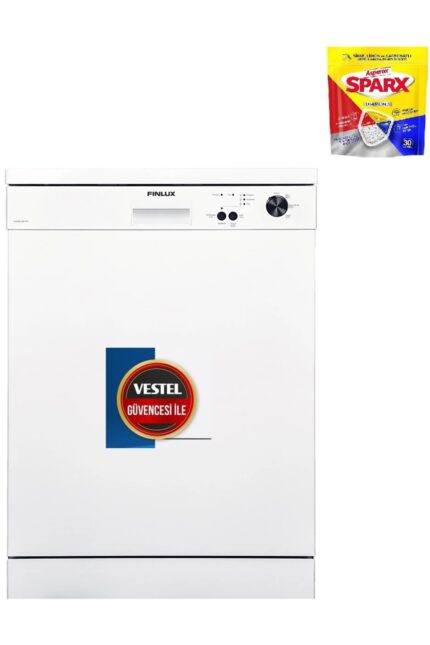 FİNLUX Bm 320 Beyaz Bulaşık Makinesi "vestel Üretim ve Garantisi" Asperox 30 Lu Deterjan Hediyeli"